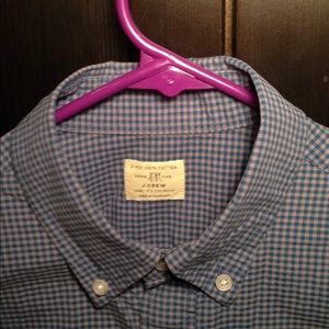 Long sleeve gingham oxford shirt